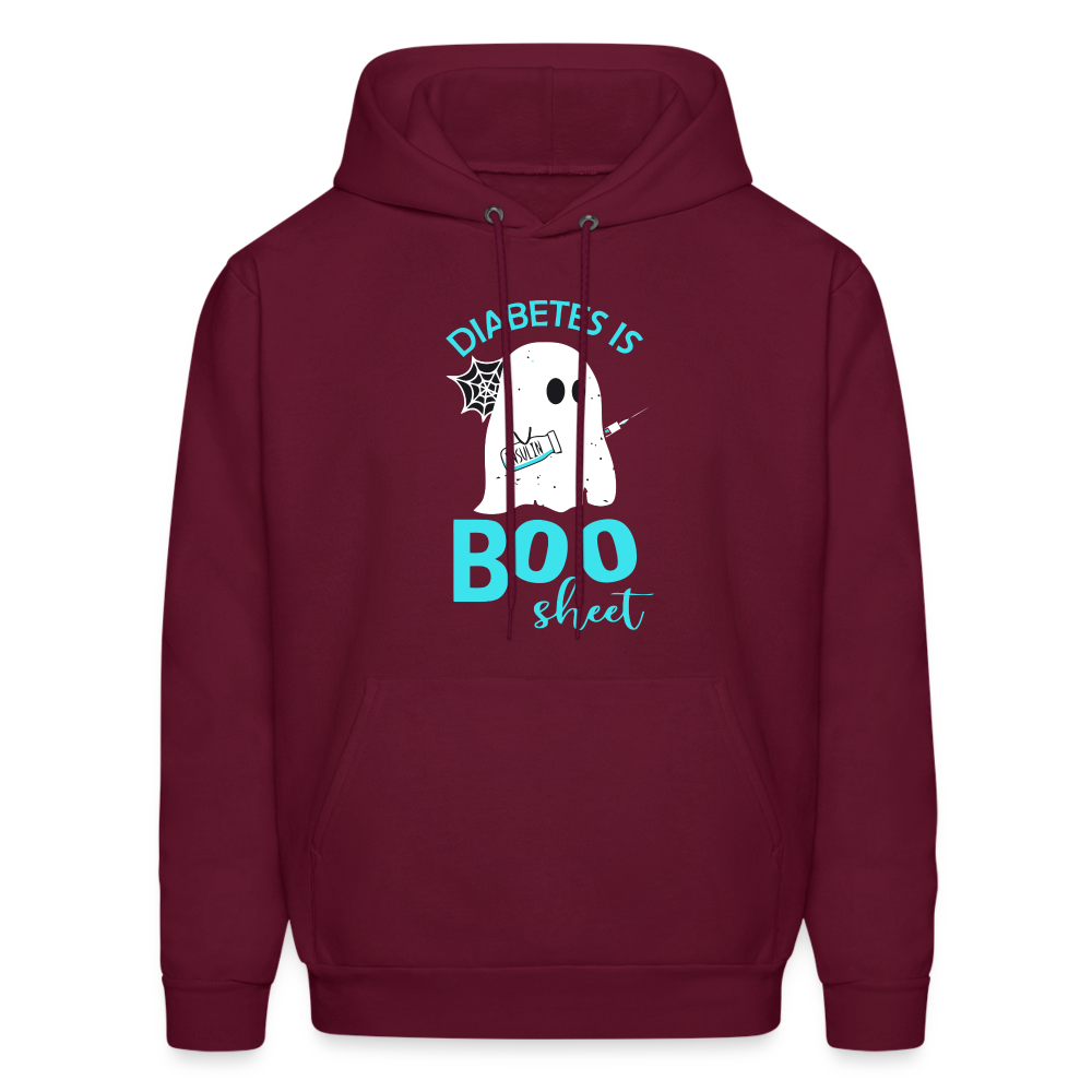 Diabetes Is Boo Sheet Humor Softstyle Unisex Hoodie - burgundy