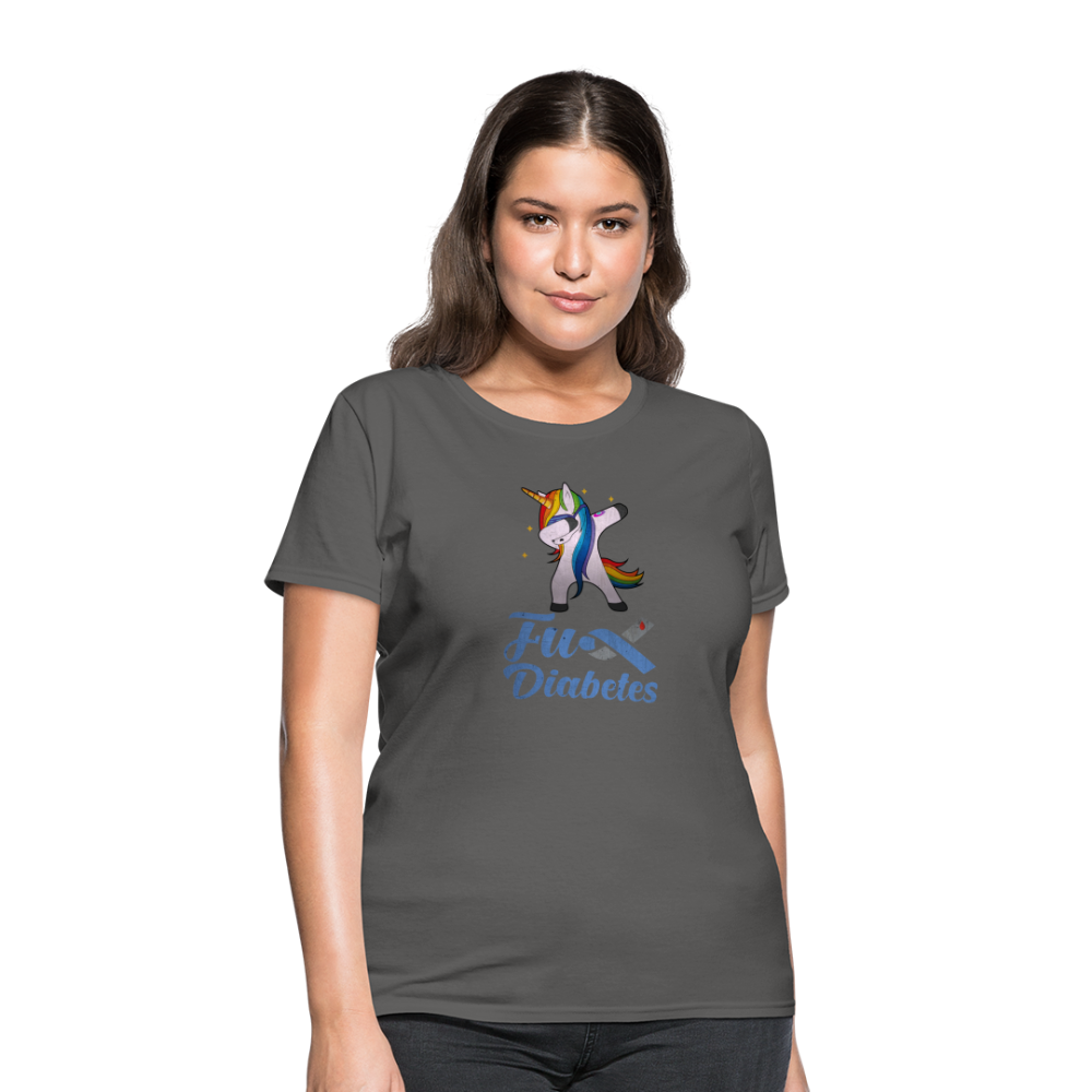 Ladies Fu** Diabetes Humor Premium Women's T-Shirt - charcoal
