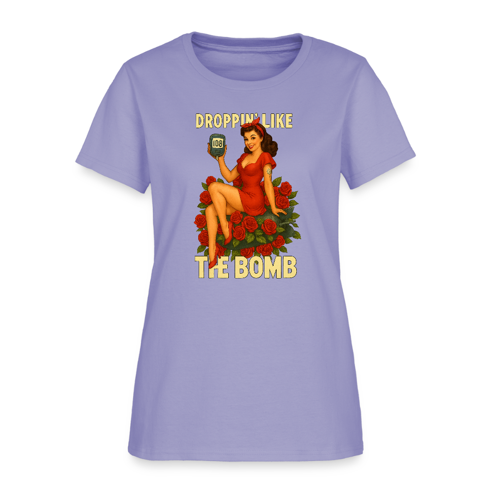 Droppin' Like The Bomb Pin-up Women's T-Shirt - lavender