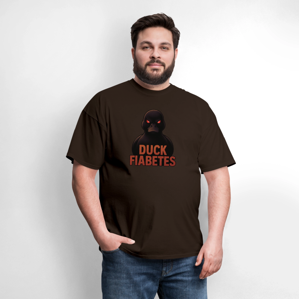 Duck Diabetes Umisex Adult  T-Shirt - brown