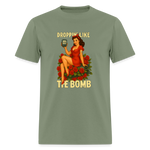 Droppin' Like The Bomb Diabetic Humor Unisex Comfort T-Shirt - military green