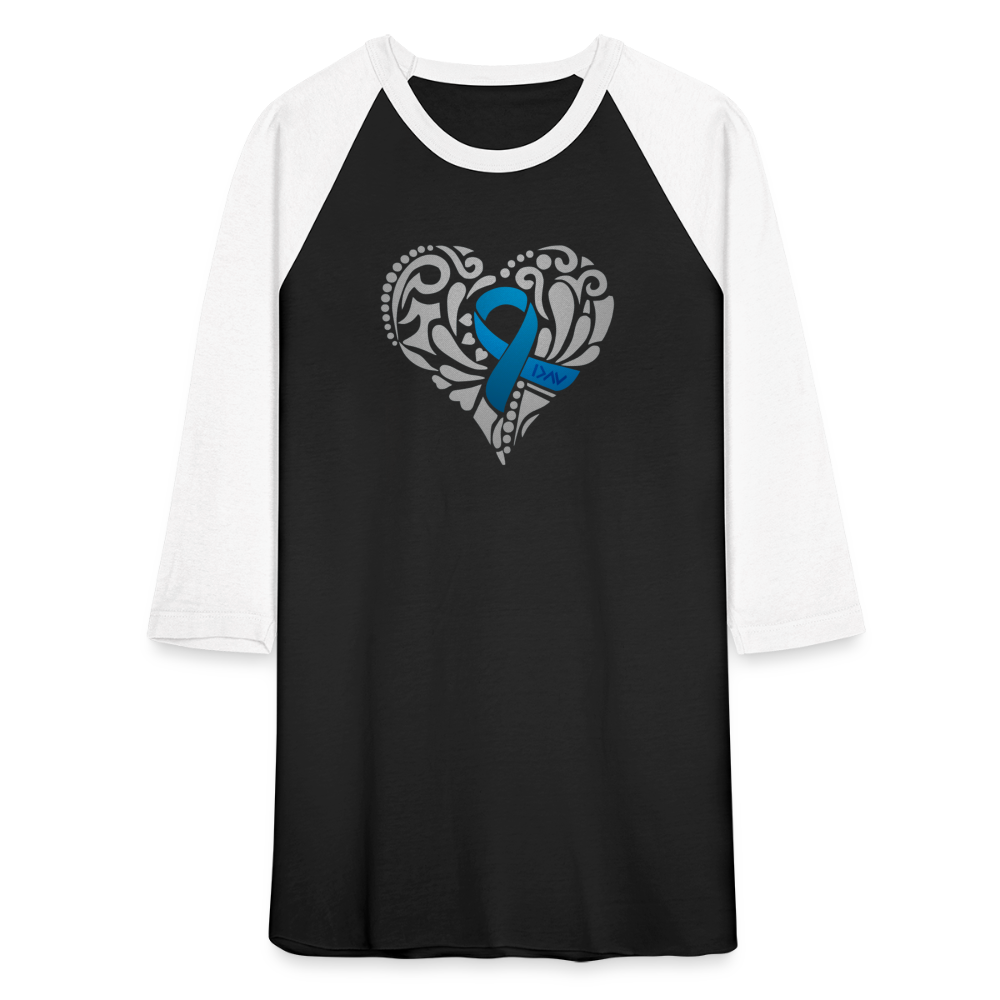 Diabetes Awareness Needs Love Unisex Premium Raglan T-Shirt - black/white