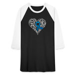 Diabetes Awareness Needs Love Unisex Premium Raglan T-Shirt - black/white