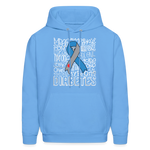 Diabetes Awareness Ribbon Unisex Softstyle Hoodie - carolina blue