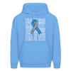 Diabetes Awareness Ribbon Unisex Softstyle Hoodie - carolina blue