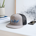 Freedom Band Snap Back Trucker Hat - gray/black