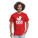 Duck Fiabetes Funny Diabetic Humor Unisex Softyle T-Shirt - red