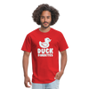 Duck Fiabetes Funny Diabetic Humor Unisex Softyle T-Shirt - red