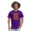 Zombies Ate My Pancreas Diabetic Humor Adult T-Shirt - purple