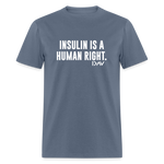 Insulin Is A Human Right Diasbetes Awarness Adult Unisex Classic T-Shirt - denim