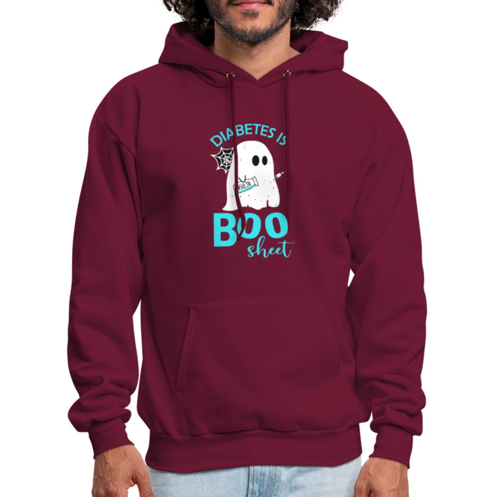 Diabetes Is Boo Sheet Humor Softstyle Unisex Hoodie - burgundy