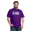 Type 1 Diabetes Warrior Blue Ribbon Pride T-Shirt - purple