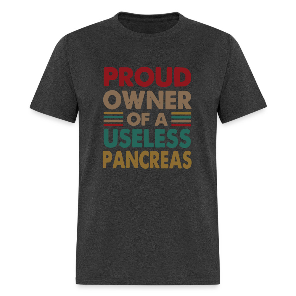 Proud Owner Of A Useless Pancreas Softstyle Unisex T-Shirt - heather black