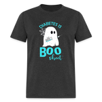 Diabetes Is Boo Sheet Funny Diabetic Halloween Humor Unisex T-Shirt - heather black