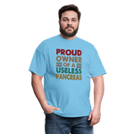 Proud Owner Of A Useless Pancreas Softstyle Unisex T-Shirt - aquatic blue