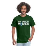 Type 1 Diabetes Warrior Blue Ribbon Pride T-Shirt - forest green