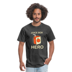Juice Box Hero Diabetic Humor T1D Funny Unisex Softstyle Adult T-Shirt - heather black