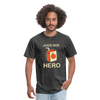 Juice Box Hero Diabetic Humor T1D Funny Unisex Softstyle Adult T-Shirt - heather black