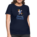 Ladies Fu** Diabetes Humor Premium Women's T-Shirt - navy