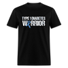 Type 1 Diabetes Warrior Blue Ribbon Pride T-Shirt - black