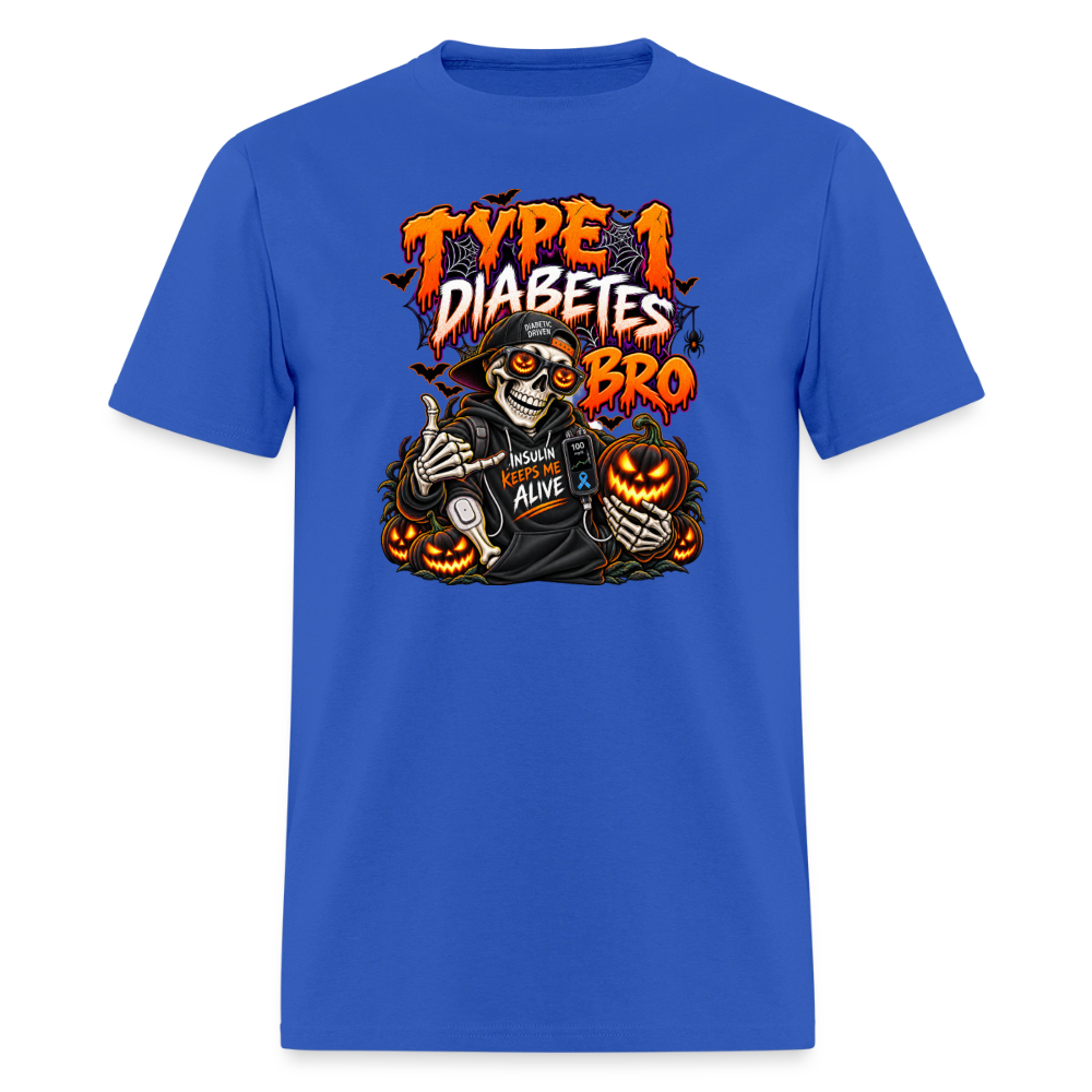 Type 1 Diabetes Bro Halloween Unisex Premium T-Shirt - royal blue