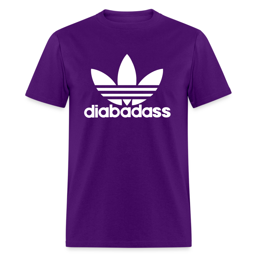 Diabadass 3 Leaf Diabetes Warrior Premium Unisex T-Shirt - purple