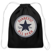 Diabetic Type One All Star Diabetic Supplies Storage Cotton Drawstring Bag - black