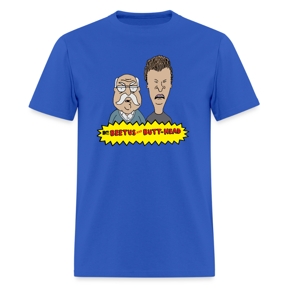 Beetus & Butthead Mashup Parody Diabetes Unisex Adult T-Shirt - royal blue