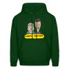 Beetus and Butthead Mashup Adult Unisex Comfort Hoodie - forest green