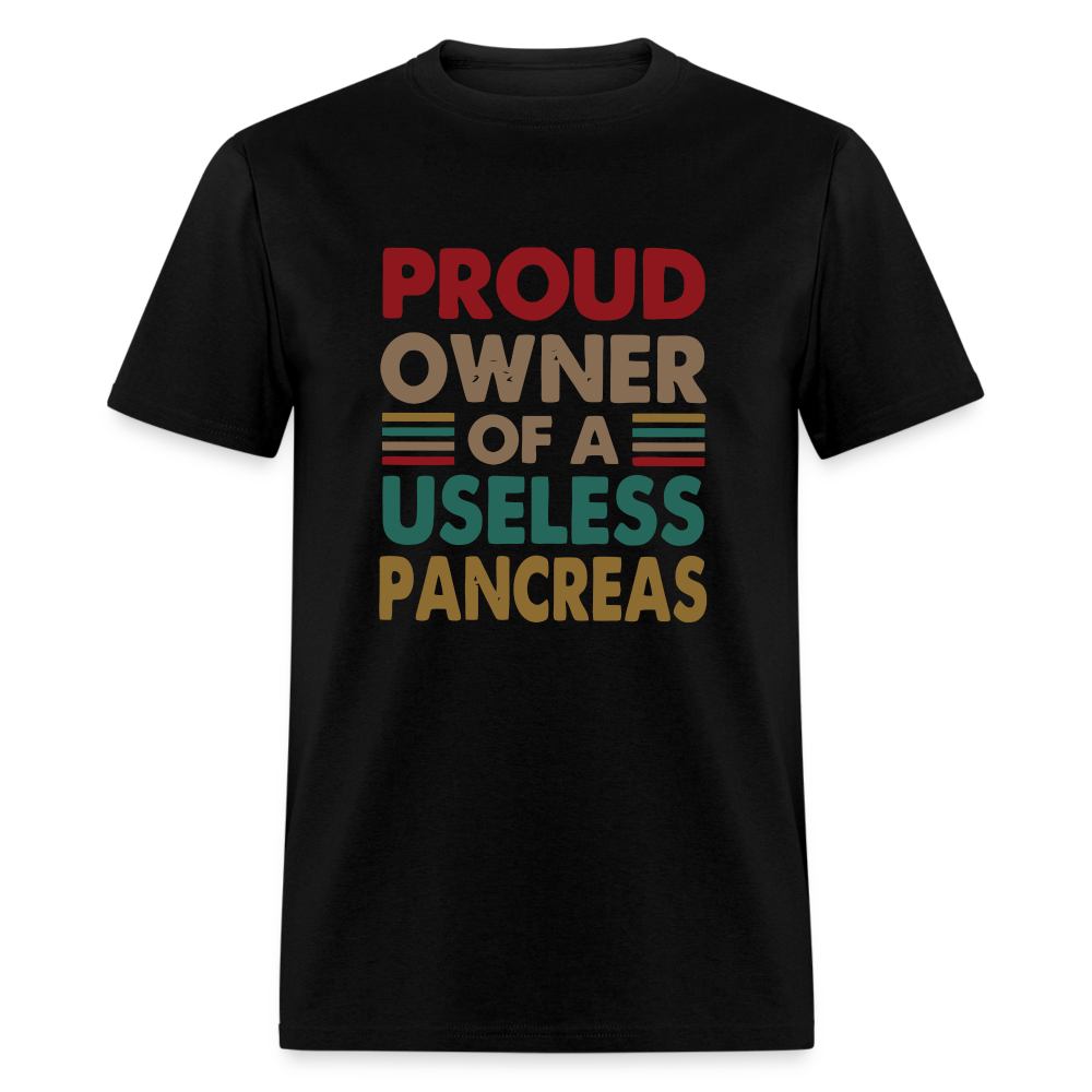 Proud Owner Of A Useless Pancreas Softstyle Unisex T-Shirt - black