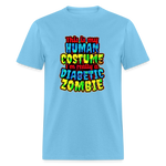Human Costume Diabetic Zombie T-Shirt Halloween Humor : Unisex Tee Shirt - aquatic blue