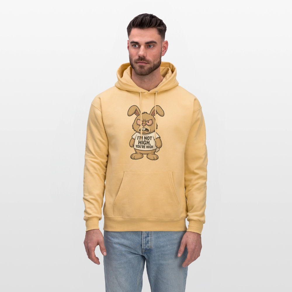 Im Not High, You're High Funny Unisex Adult Hoodie - light gold 