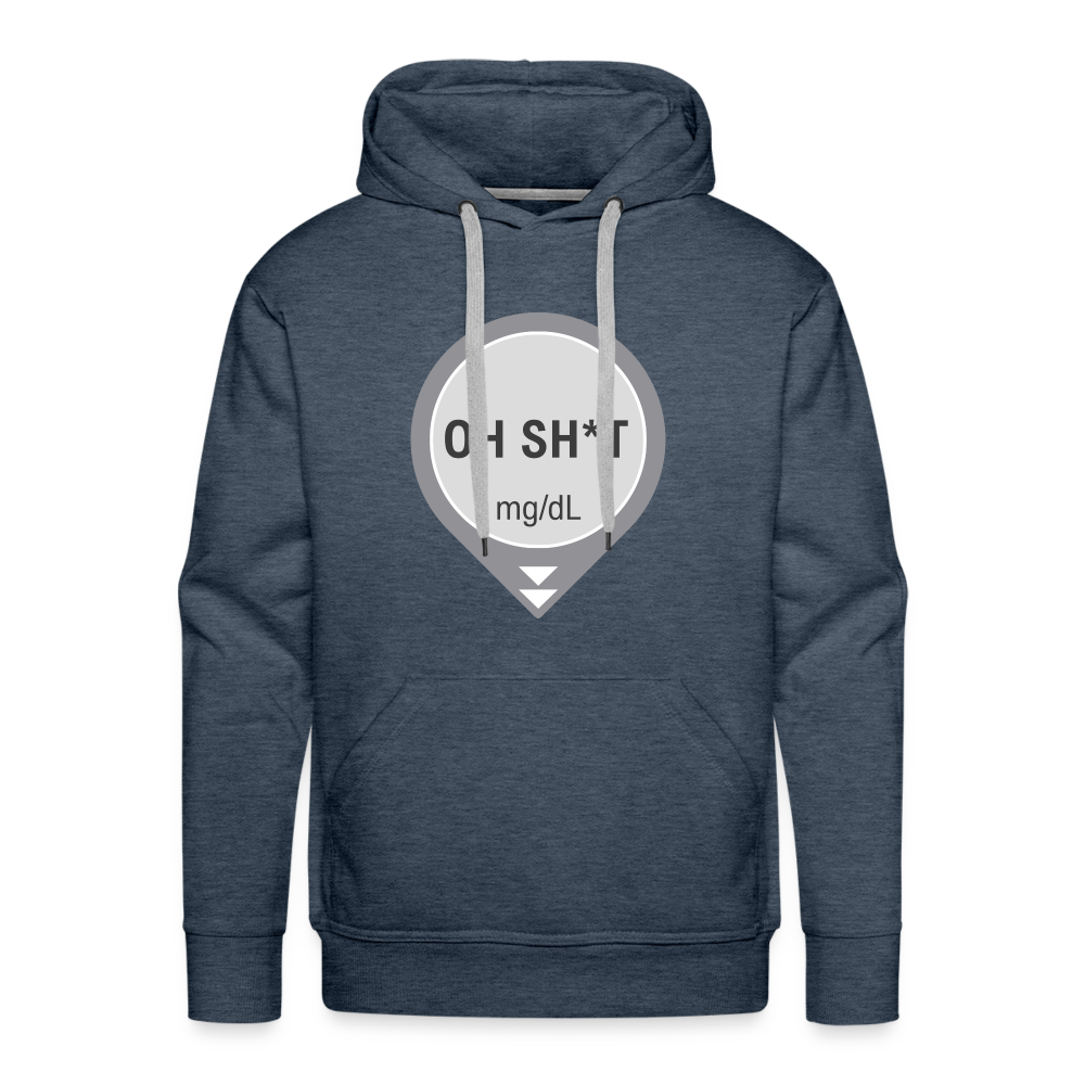 Dexcom Oh Sh*t Lows Premium Unisex Hoodie - heather denim