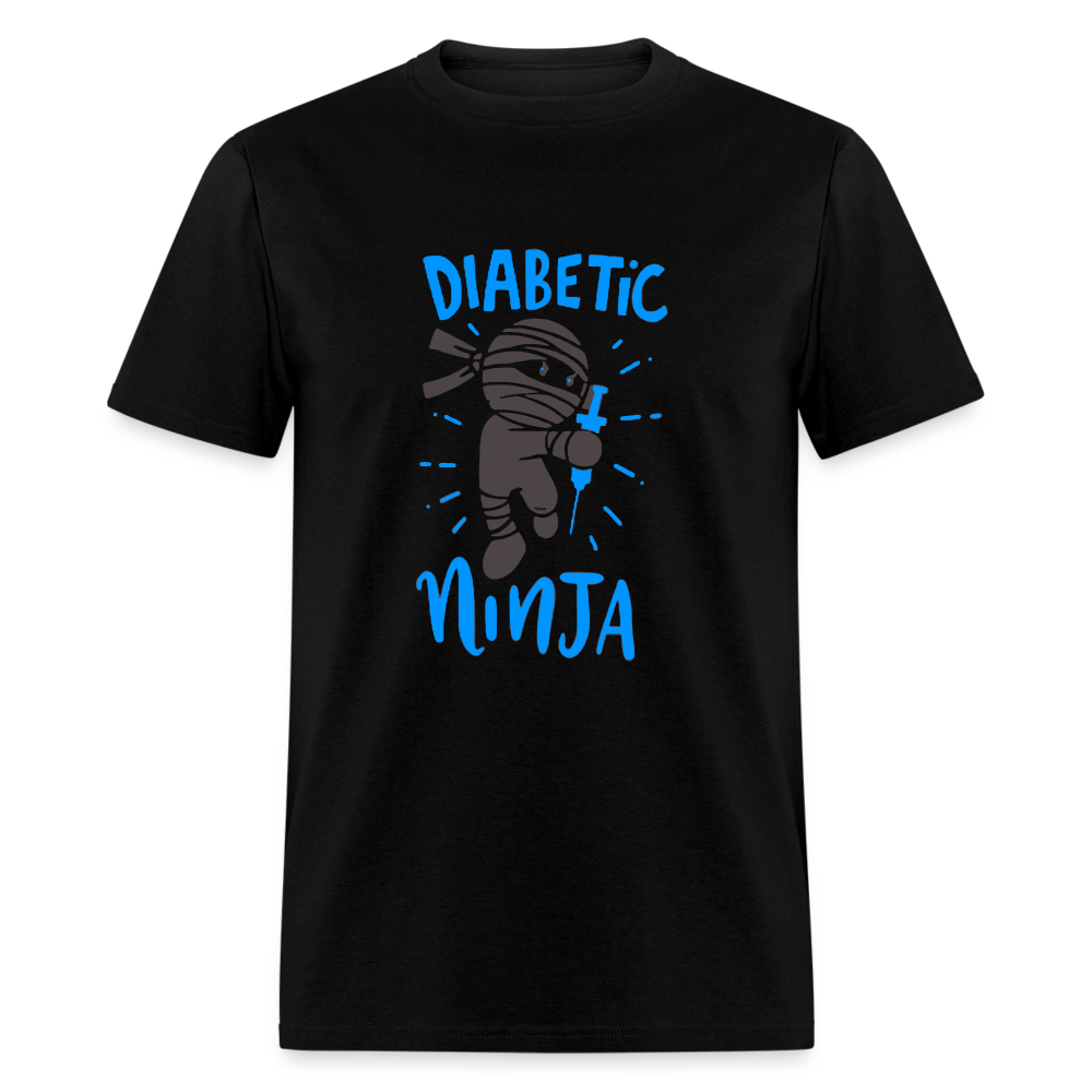 Diabetic Ninja Adult Premium Softstyle Unisex T-Shirt - black