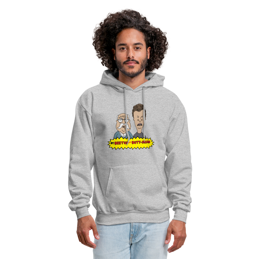 Beetus and Butthead Mashup Adult Unisex Comfort Hoodie - heather gray