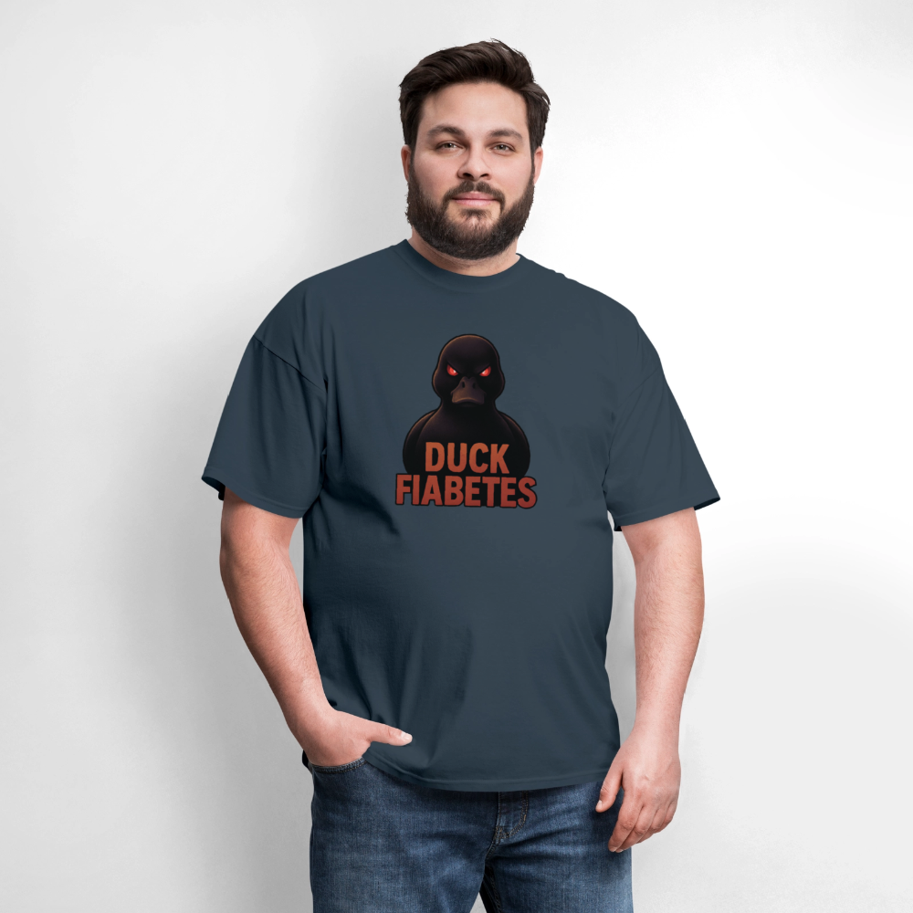 Duck Diabetes Umisex Adult  T-Shirt -  blue dusk