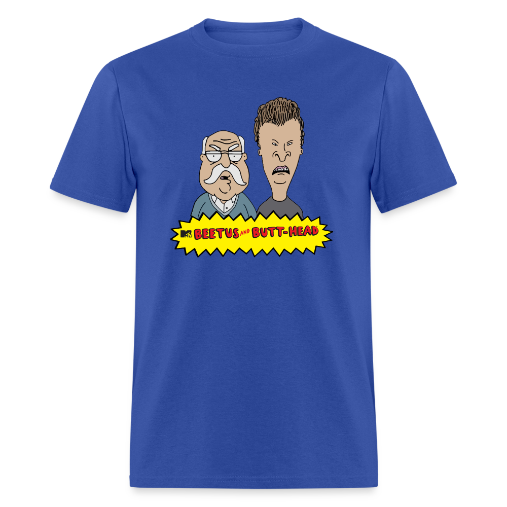 Beetus & Butthead Mashup Parody Diabetes Unisex Adult T-Shirt - royal blue