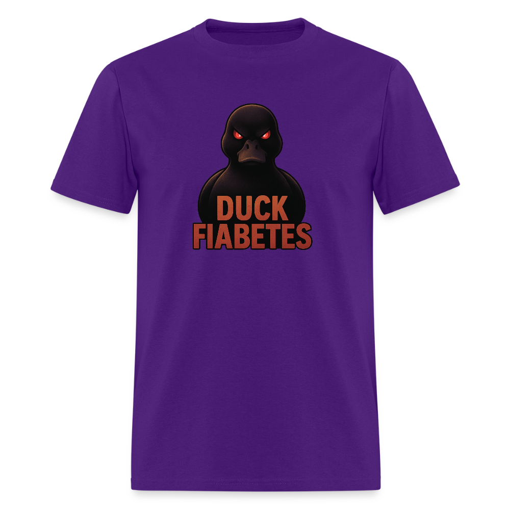 Duck Diabetes Umisex Adult  T-Shirt - purple