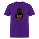 Duck Diabetes Umisex Adult  T-Shirt - purple
