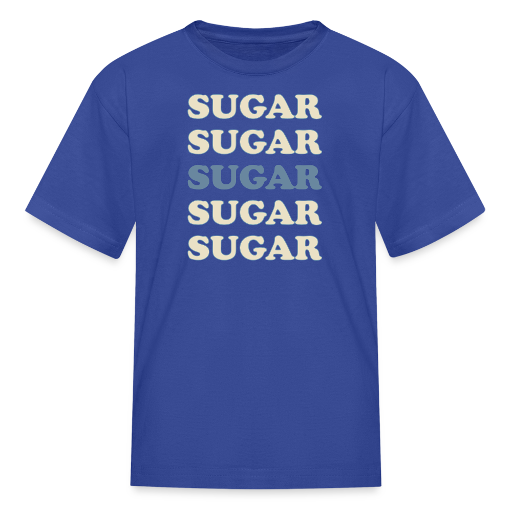 Hey Sugar Sugar Type 1 diabetes humor kids T-shirt in royal blue
