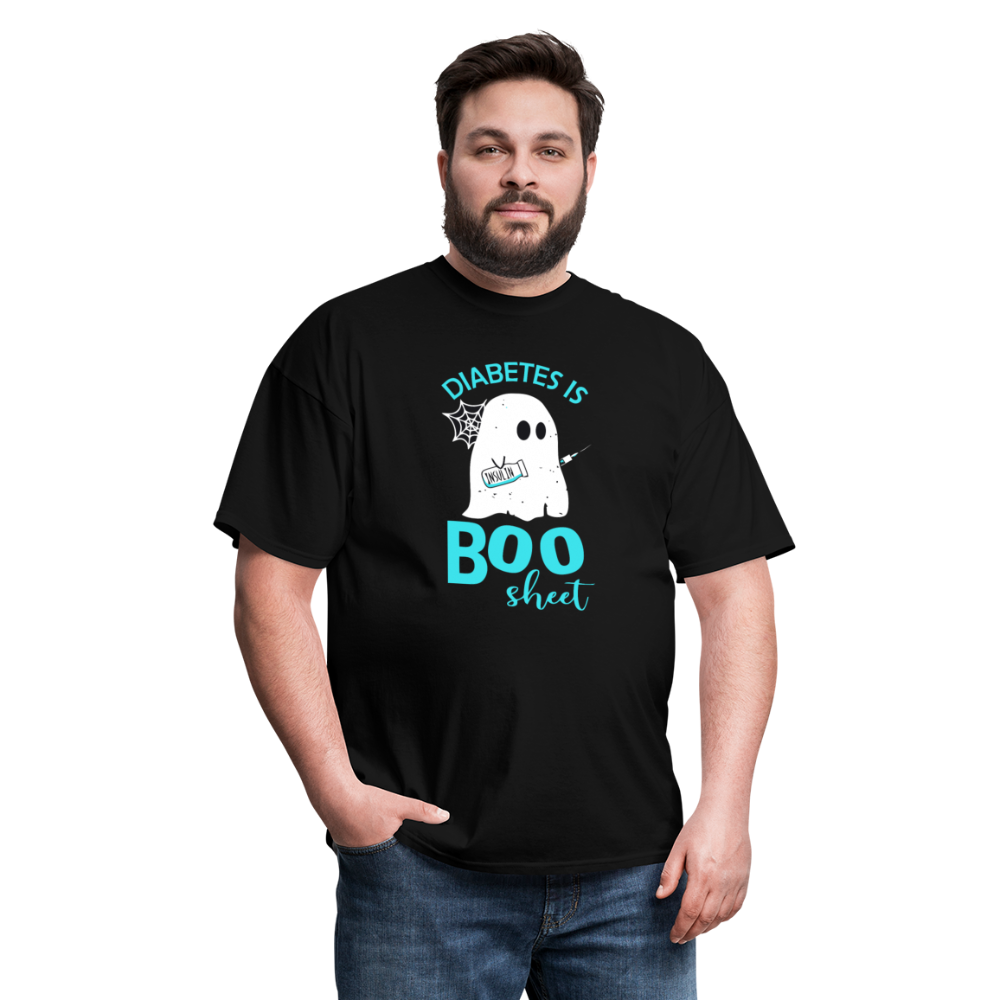 Diabetes Is Boo Sheet Funny Diabetic Halloween Humor Unisex T-Shirt - black