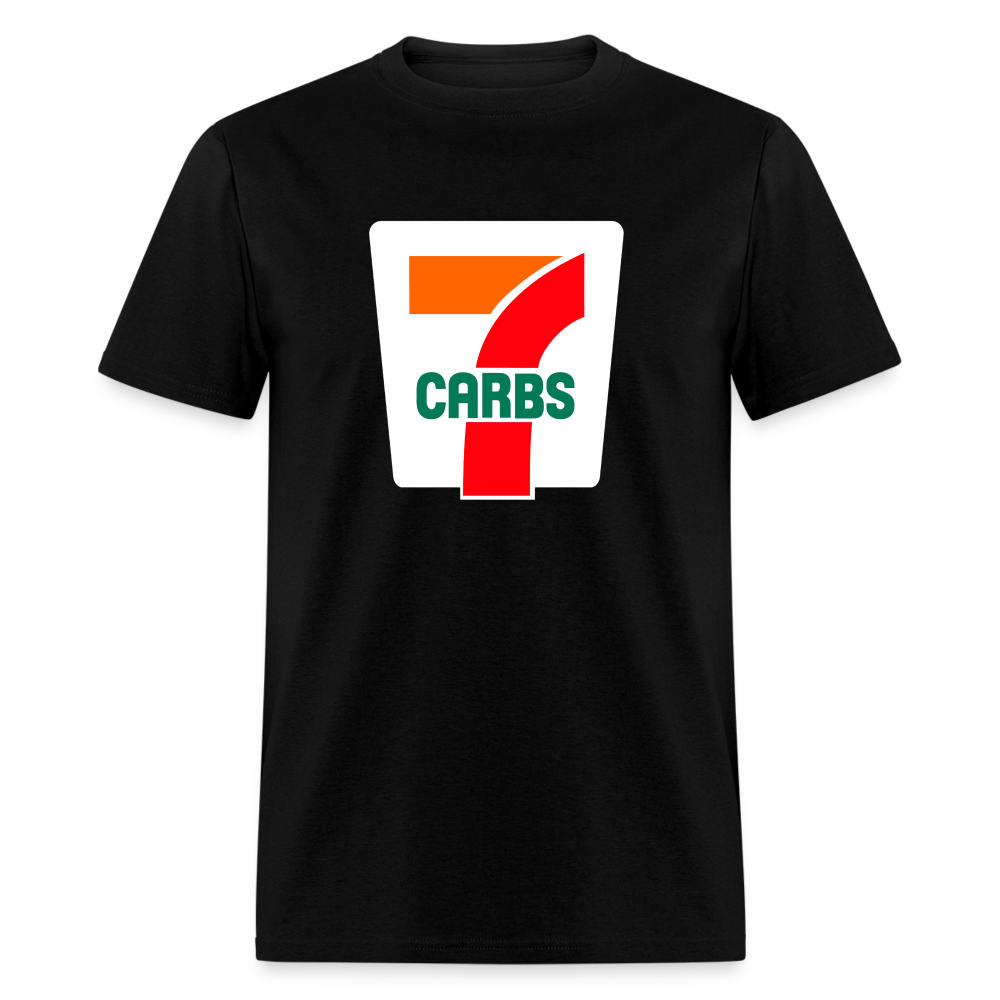 7 Carbs 7/11 Parody Humor Diabetes Unisex T-Shirt - black