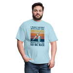 Be Nice To Diabetics Insulin Humor Unisex T-Shirt - powder blue
