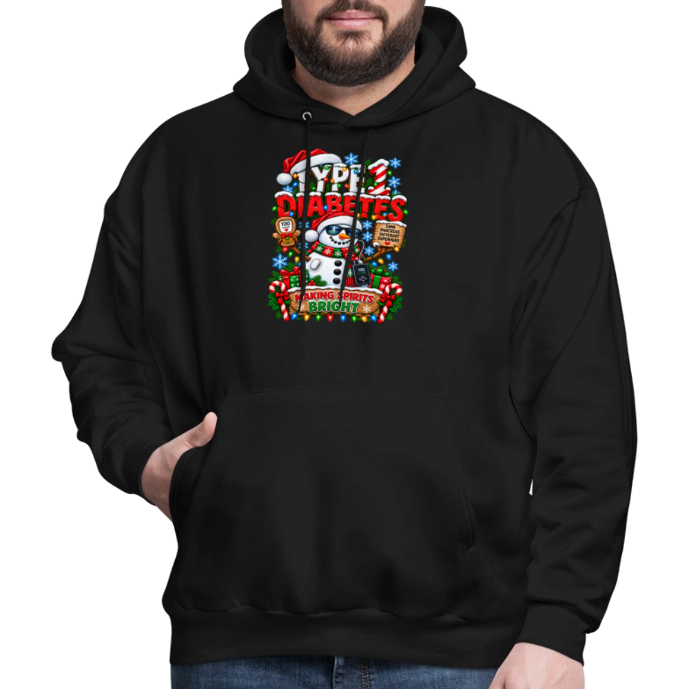Type 1 Diabetes Ugly Christmas Men's Hoodie - black