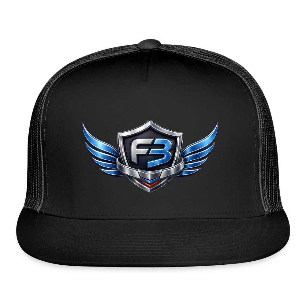 Freedom Band Snap Back Trucker Hat - black/black
