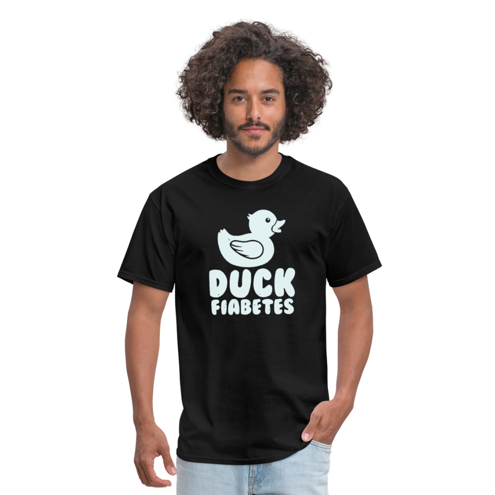 Duck Fiabetes Funny Diabetic Humor Unisex Softyle T-Shirt - black