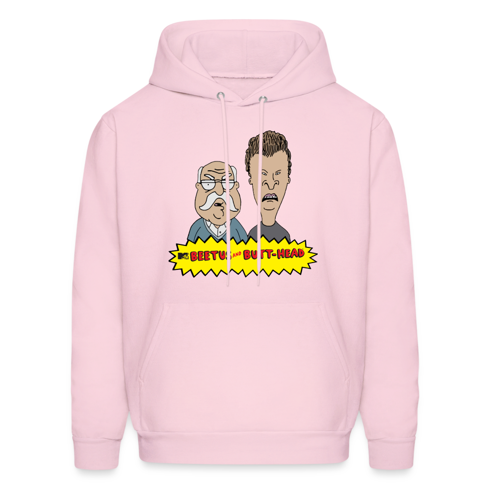 Beetus and Butthead Mashup Adult Unisex Comfort Hoodie - pale pink