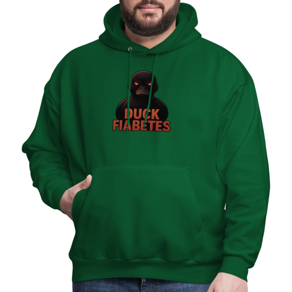 Duck Fiabetes Adult Unisex Comfort Hoodie - forest green