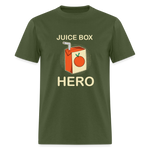 Juice Box Hero Diabetic Humor T1D Funny Unisex Softstyle Adult T-Shirt - military green