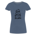 This Girl Runs On Jesus & Insulin Women’s Comfort T-Shirt - heather blue